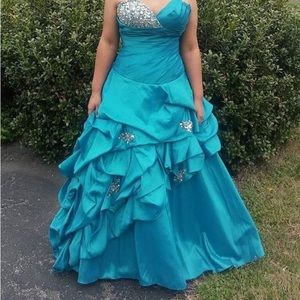 Beautiful Elegant Teal corset gown for any special occasion